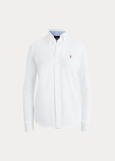 Polo Ralph Lauren Knit Cotton Oxford Skjorte Dame Danmark (LCODS9367)